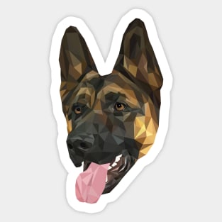 German Shepherd Low Poly Art Sticker